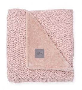  Jollein Deka 75x100cm River knit pale pink/coral fleece