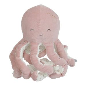LITTLE DUTCH Ocean Malá plyšová chobotnička Pink