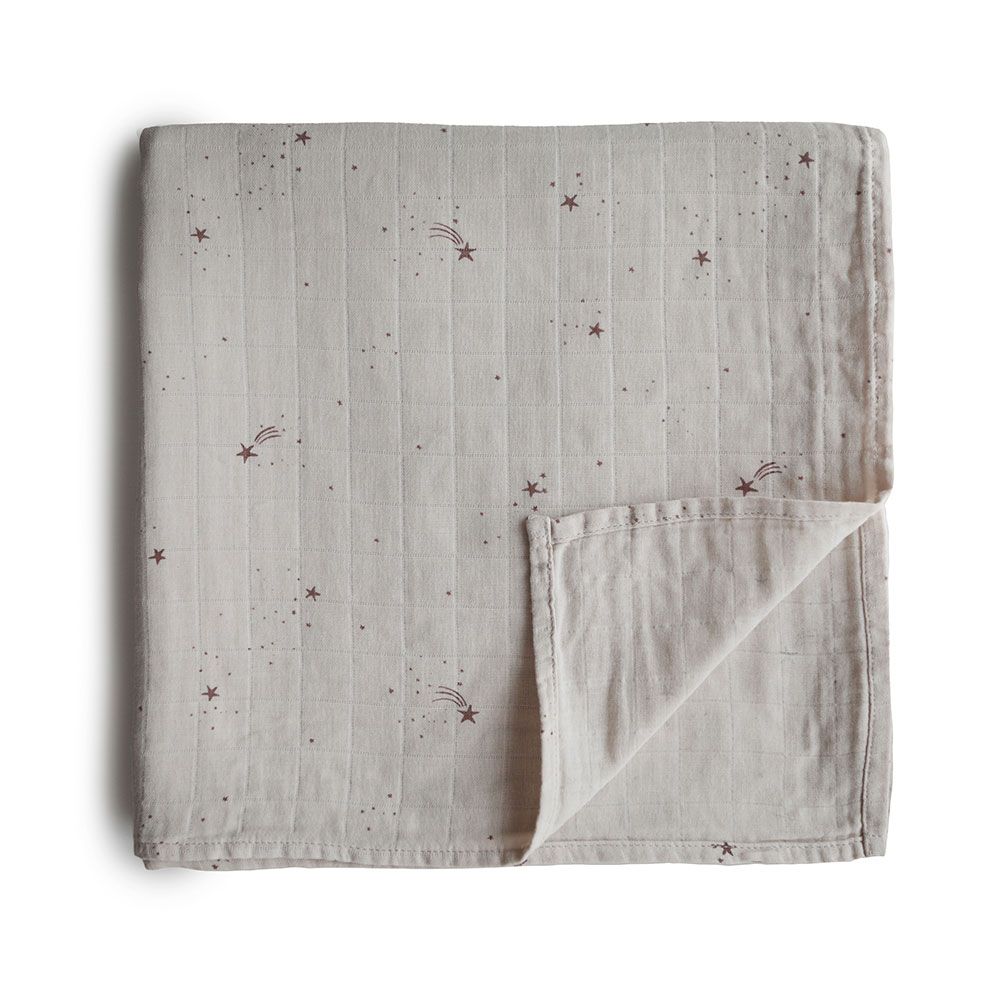 Mushie mušelínová zavinovačka z organické bavlny 120x120cm - Falling Stars