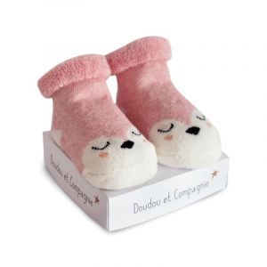 Doudou et Compagnie Ponožky pro miminko Růžová kočička