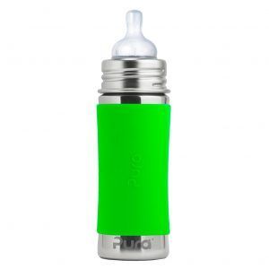 Pura® nerezová kojenecká láhev 325 ml, Zelená