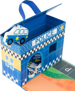 Small Foot Dřevěná policejní stanice v kufříku Legler
