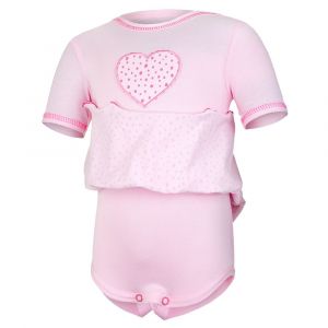 Little Angel Body šaty tenké KR Outlast® - růžová baby/růžová-puntík lesk Dita v.d. Tábor