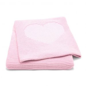  Lumima dětská pletená deka Love, růžová