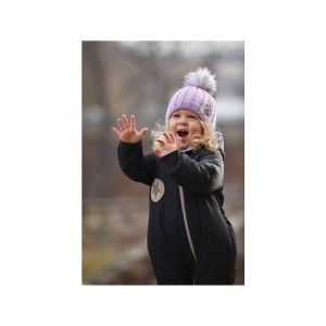 Little Angel dětská čepice pletená žebro copánek Outlast ® - sv.fialová Dita v.d. Tábor