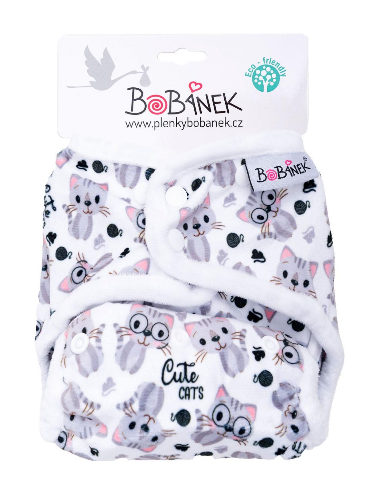 Novorozenecké svrchní kalhotky extra jemné patentky - Cute cats